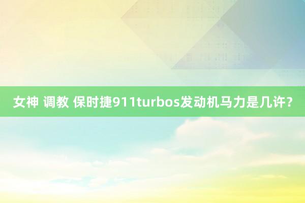 女神 调教 保时捷911turbos发动机马力是几许？