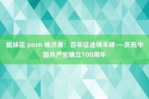 姐妹花 porn 杨济泉：百年征途铸丰碑——庆祝中国共产党确立100周年